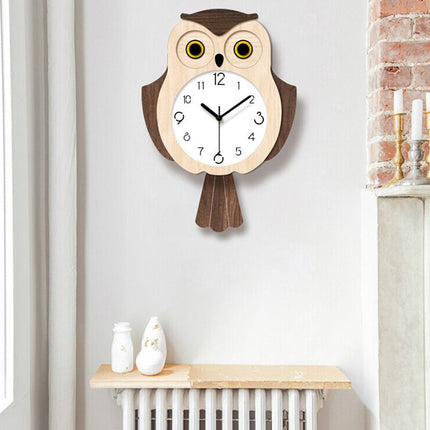 Vægur til børneværelse med ugle
