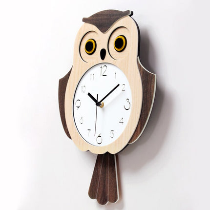 Vægur til børneværelse med ugle