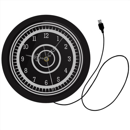 Moderne lysende vægur til soveværelse