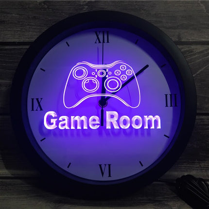 Lysende 'Game Room' vægur til gamere