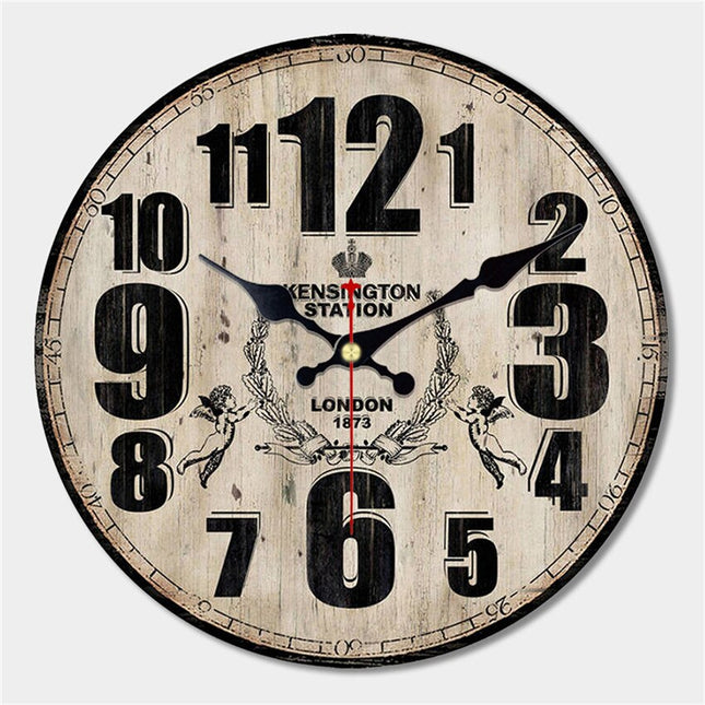 Retro vægur med farverigt design