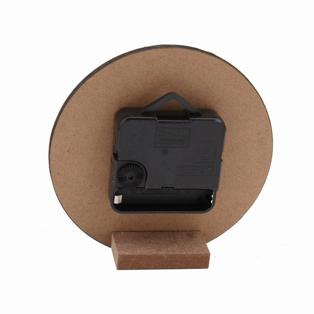 Vintage vægur i træ med blomster