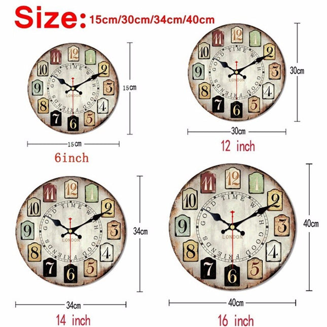 Romantisk vægur med lyserøde roser