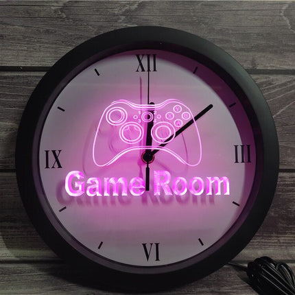 Lysende 'Game Room' vægur til gamere