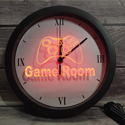 Lysende 'Game Room' vægur til gamere