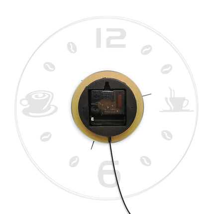 Kaffetema vægur med LED-belysning
