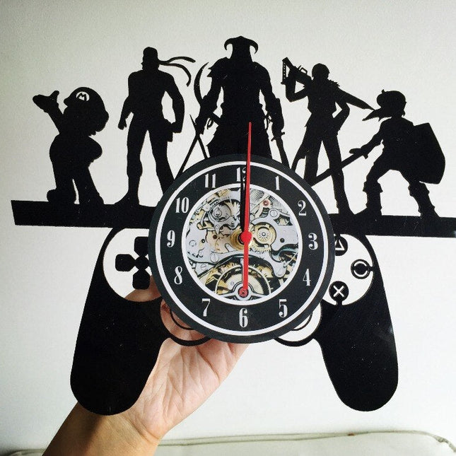 Gamer controller vinyl ur til spilleværelse