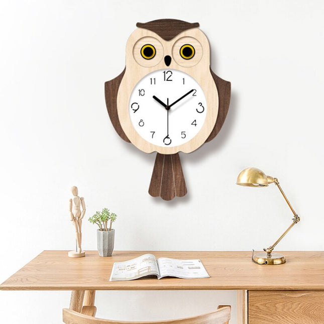 Vægur til børneværelse med ugle