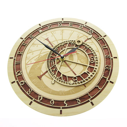 Astronomisk vægur i træ design
