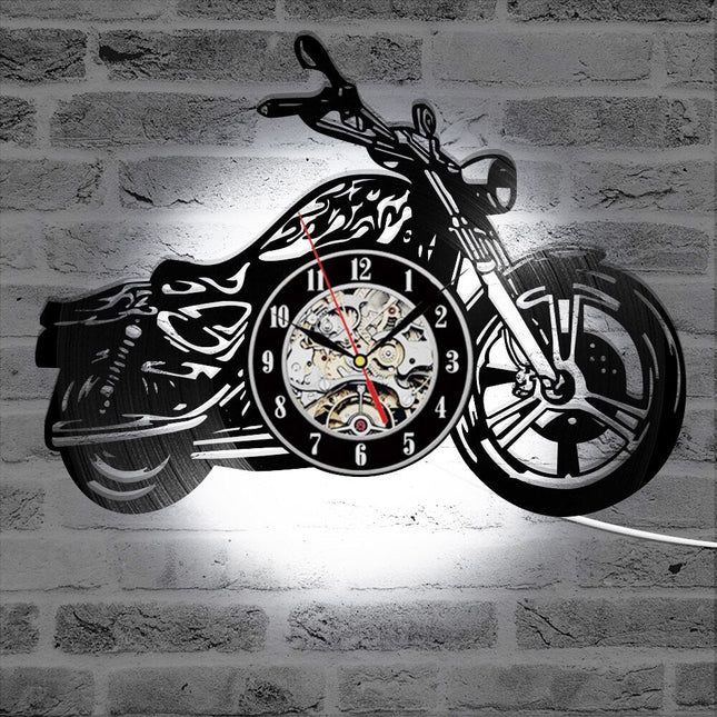 Motorcykel vinylplade ur til garage