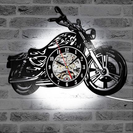 Motorcykel vinylplade ur til garage