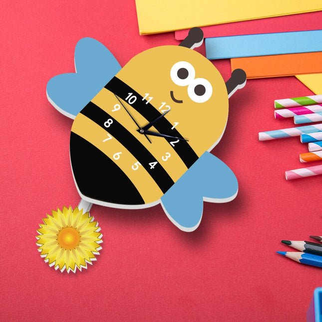 Vægur til børn sol og regnbue