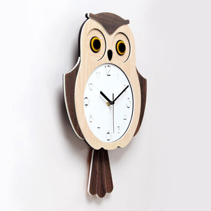 Vægur til børneværelse med ugle