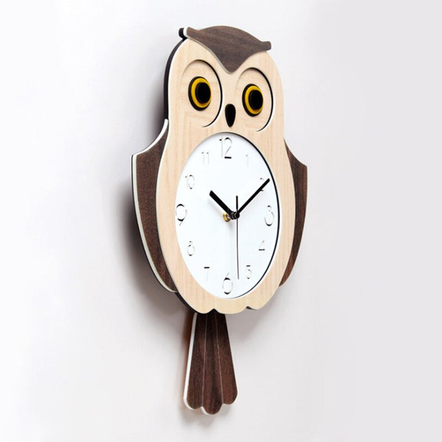 Vægur til børneværelse med ugle