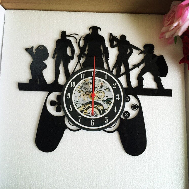 Gamer controller vinyl ur til spilleværelse