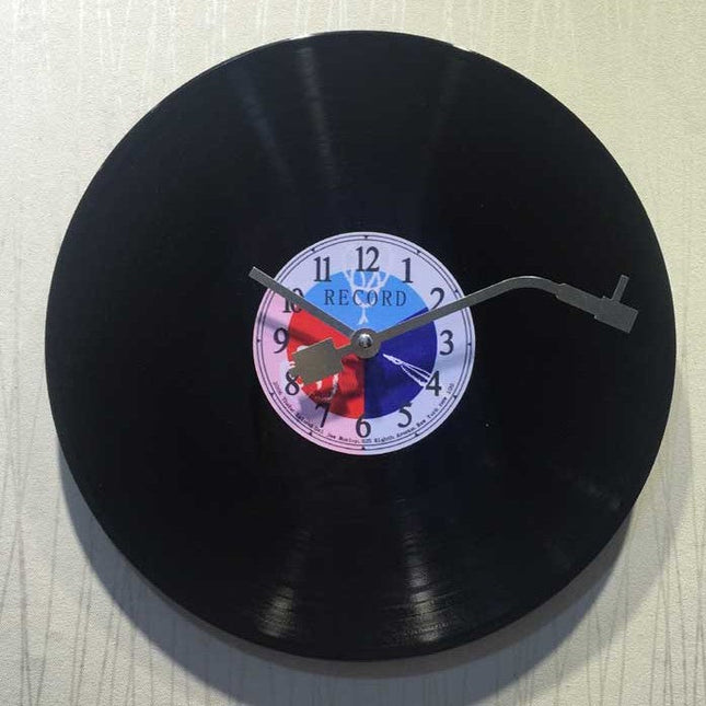 Retro vinylplade ur til væggen
