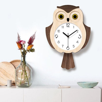 Vægur til børneværelse med ugle