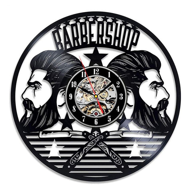 Barbershop dekoration vinylplade ur