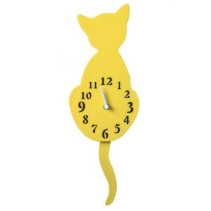 Vægur formet som en kat