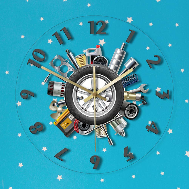 Vægur til autoværksted med værktøj