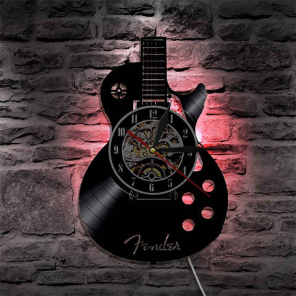 Elektrisk guitar vinyl ur til musiker