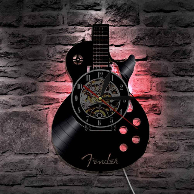 Elektrisk guitar vinyl ur til musiker