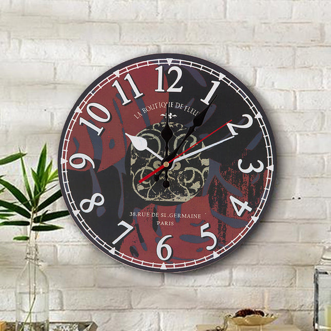 Originalt vægur i træ med ugler