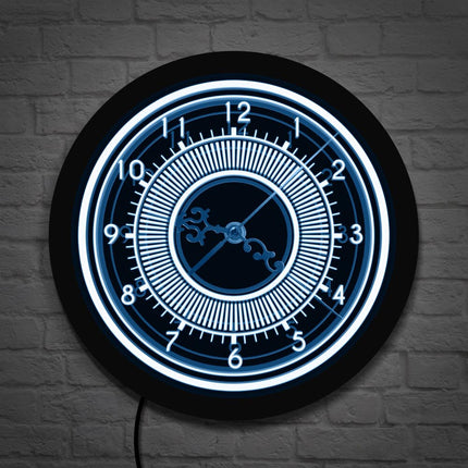 Moderne design vægur med LED-lys