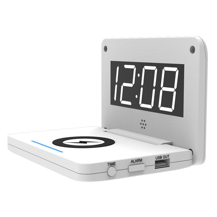 Digitalt vækkeur med trådløs oplader