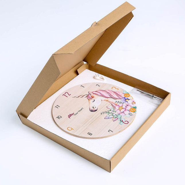 Sødt enhjørning vægur til pigeværelset