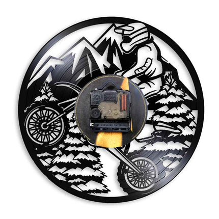 Råt motocross vinylplade vægur