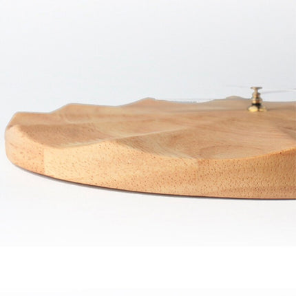 Moderne geometrisk vægur i lyst træ