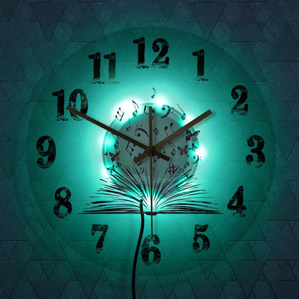 Kreativt akryl vægur med musik motiv