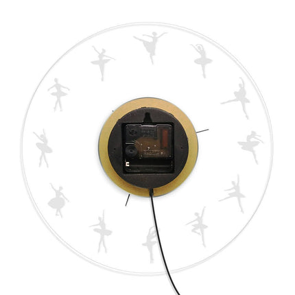 Vægur med ballerinaer og LED-lys