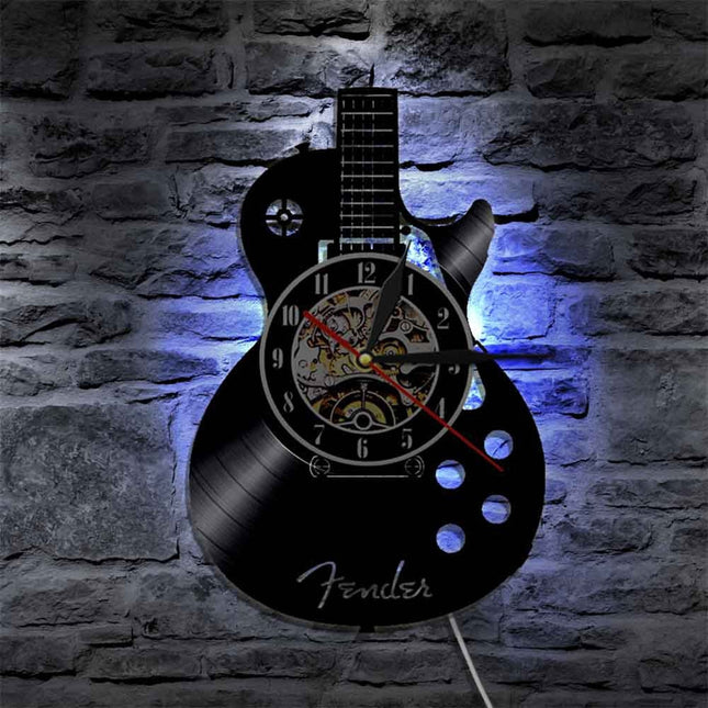 Elektrisk guitar vinyl ur til musiker