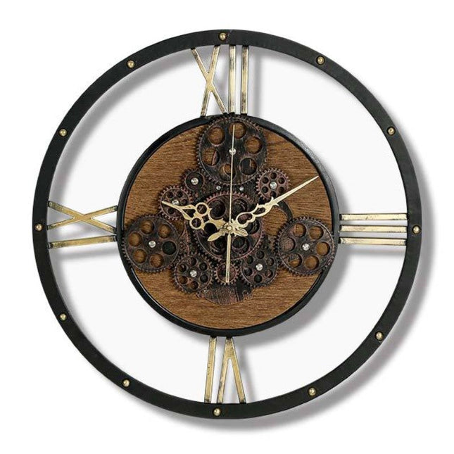 Vægur med synlige bevægelige tandhjul