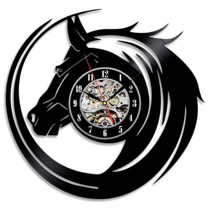 Hestehoved vægur skåret i vinylplade