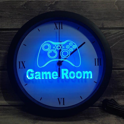 Lysende 'Game Room' vægur til gamere