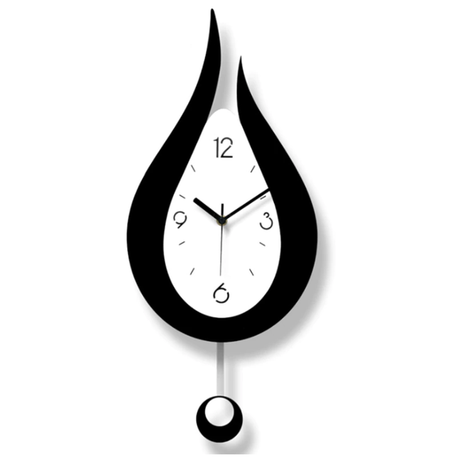 Dråbeformet design vægur med pendul