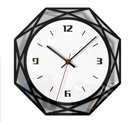 Sort og hvidt geometrisk vægur