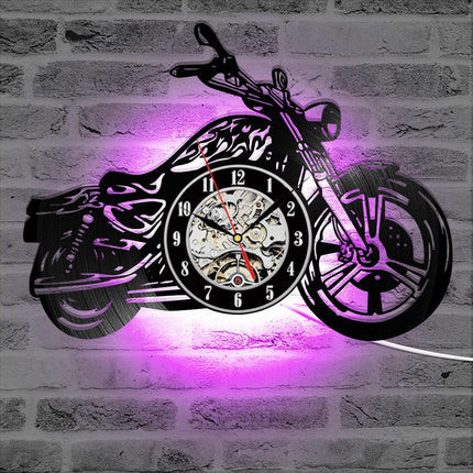 Motorcykel vinylplade ur til garage