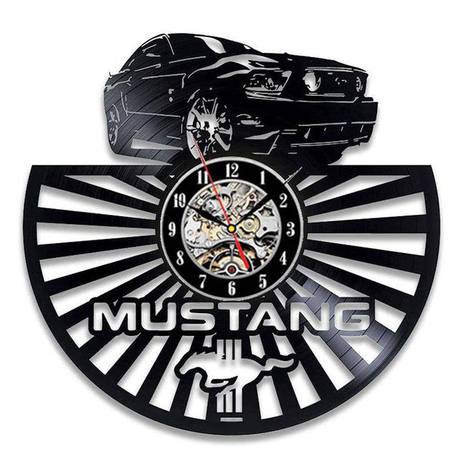 Ford Mustang bil vinylplade vægur