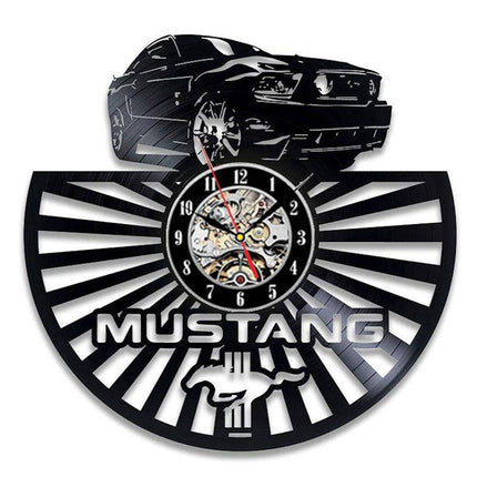 Ford Mustang bil vinylplade vægur