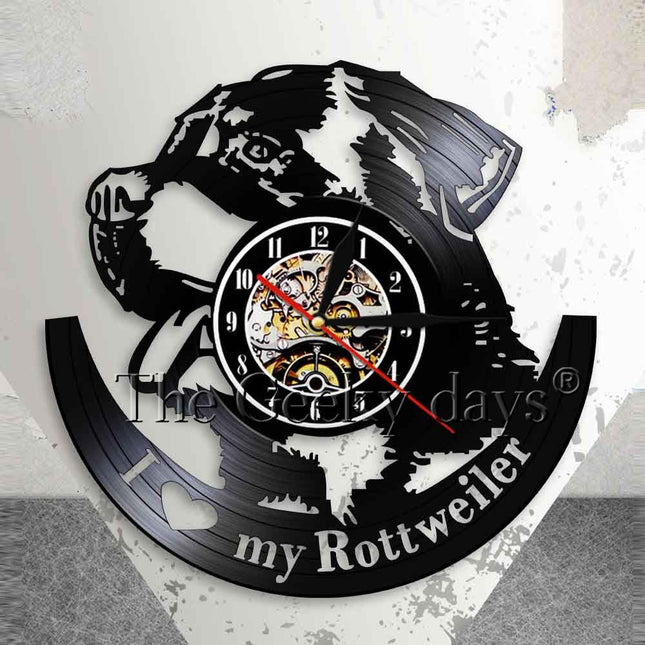 Rottweiler hund vinylplade ur vægdekoration