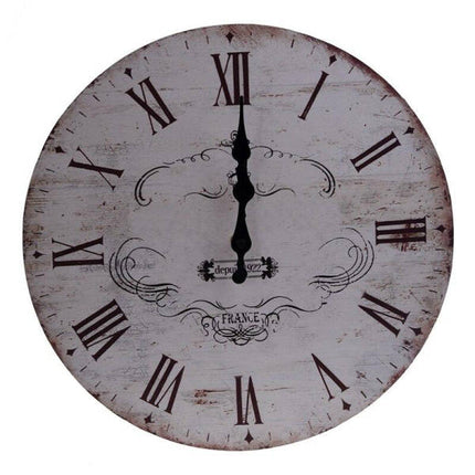 Vintage vægur i træ 35 cm