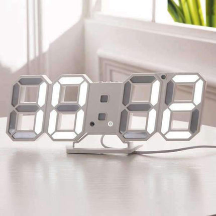 Moderne digitalt 3D LED vægur