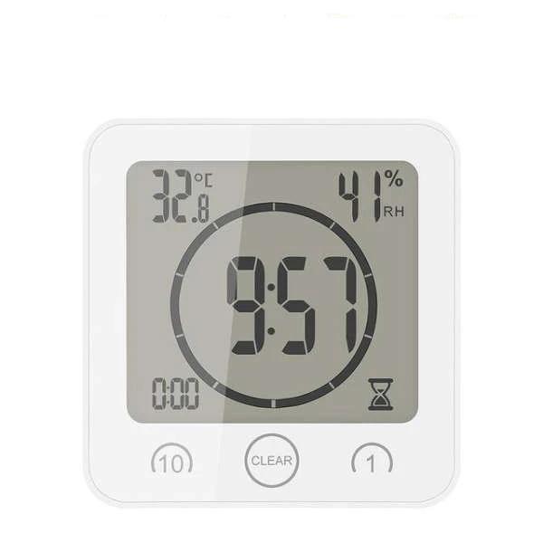 Vandtæt digitalt ur til badeværelse