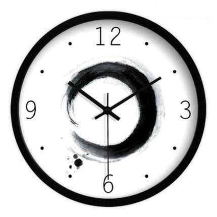 Kunstnerisk vægur med zen cirkel design