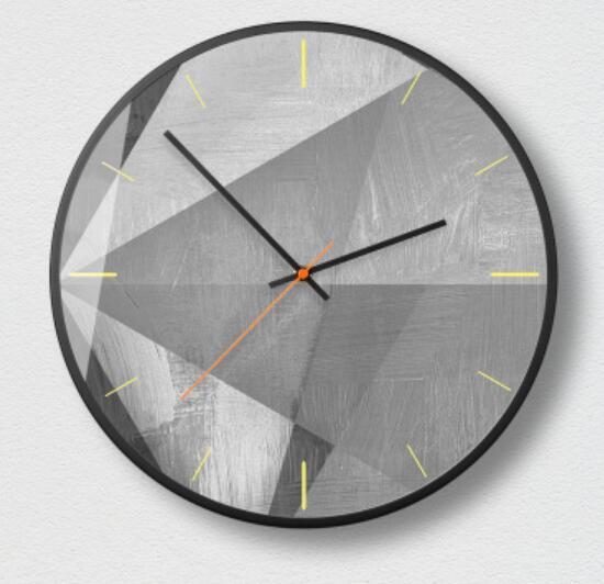 Futuristisk vægur med geometrisk design