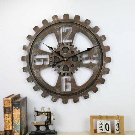 Stort industrielt vægur som tandhjul